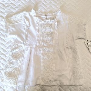 Girls White 7 For All Mankind Shirt- 2T